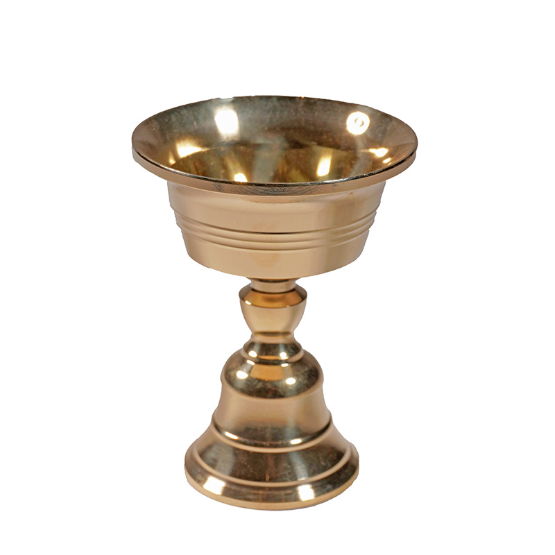 Factory wholesale brass butter lamp holder oil lamp base Buddha front supply lamp long lamp lamp lamp various sizes