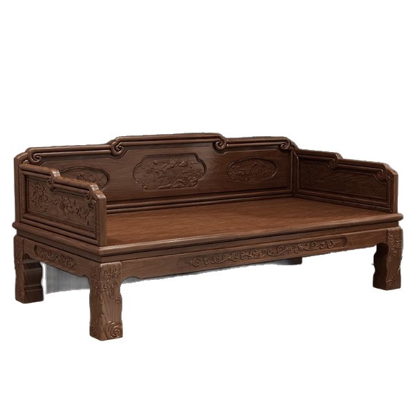 Luohan Bed, New Chinese Style Solid Wood Antique Sofa, Ming and Qing Classical B&B, Log Tiger Feet Carved Luohan Bed