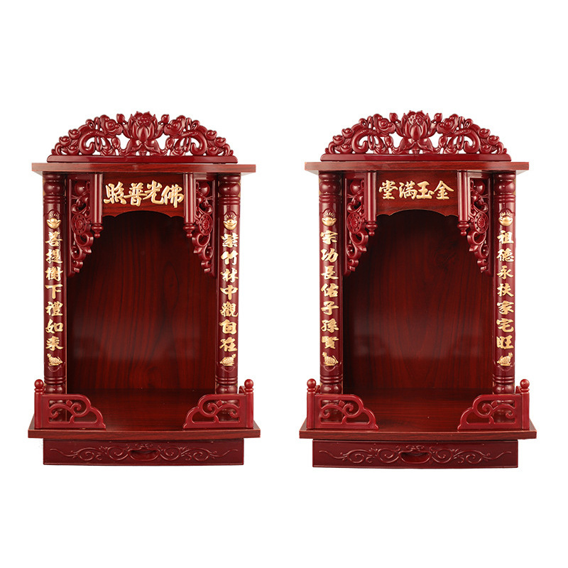 Factory Direct camp God table hanging cabinet Bodhisattva stand cabinet home God table tribute table wall-mounted desk cylindrical shrine god table