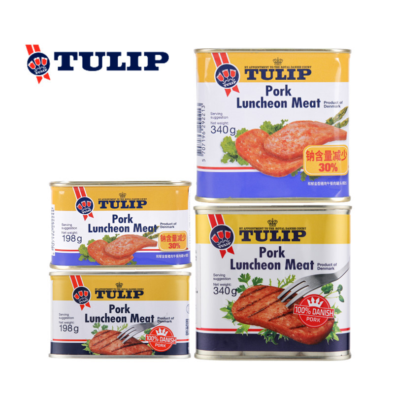 Danish imported Tulip lunch meat canned 198g/canned hot pot sandwich partner lunch meat