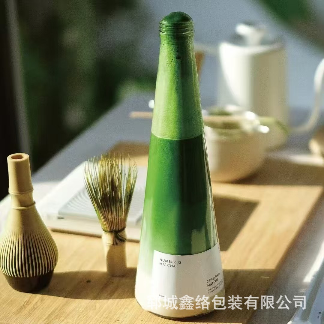 Cross-border simple birch juice water bottle beverage bottle transparent glass bottle multi-specification frosted fruit wine bottle with lid wholesale