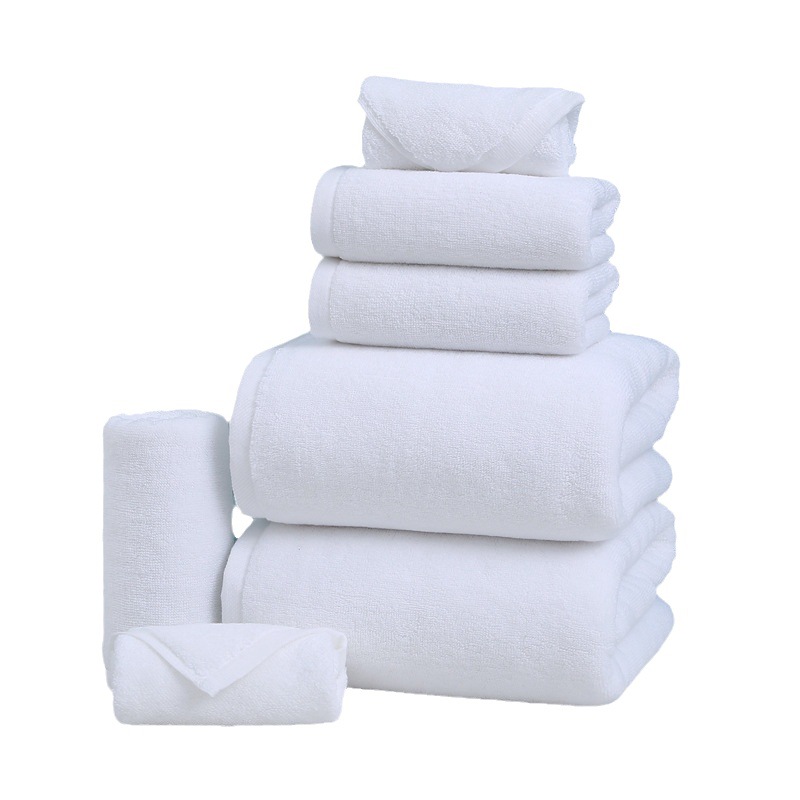 Star Hotel Cotton White Towel Kindergarten Hand Towel Square Towel Cotton Wholesale Homestay Gift Bath Towel