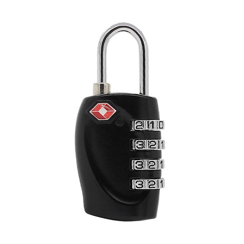 Customs Lock TSA Password Lock Padlock Mini 4-digit Password Lock TSA330 Customs Padlock Black in stock