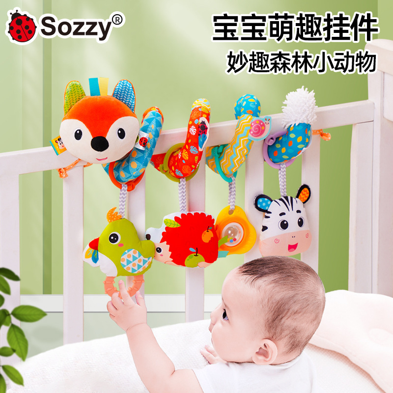 Sozzy Newborn Puzzle Bed Winding Toy Baby Car Hanging Bed Hanging Cart Pendant Bed Bell Bed Winding Baby Toy