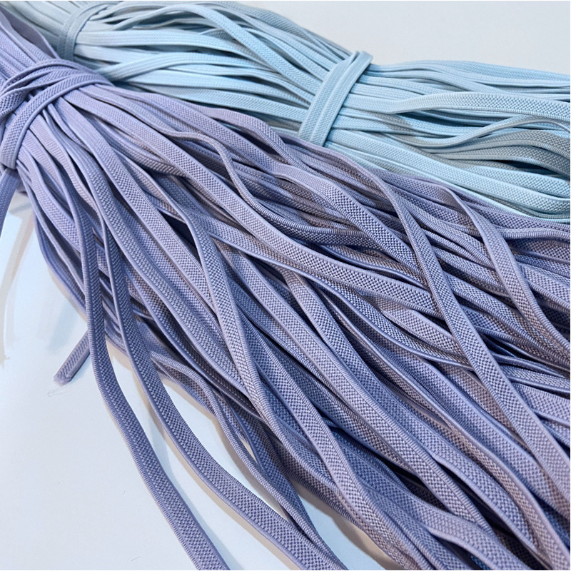 Wholesale 0.6cm flat elastic band elastic children's shoes with boys and girls shoelaces color lazy shoelaces spot supply