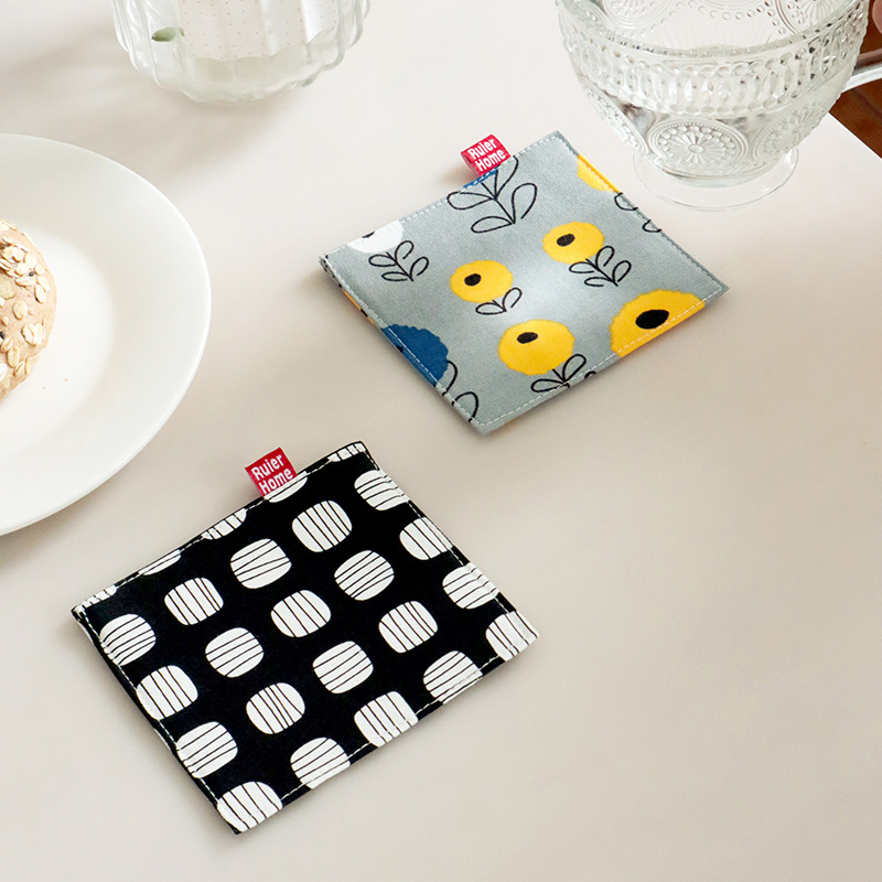 Coaster Japanese Fabric Coaster Double Layer Mug Coaster Tea Coaster Insulated Coaster