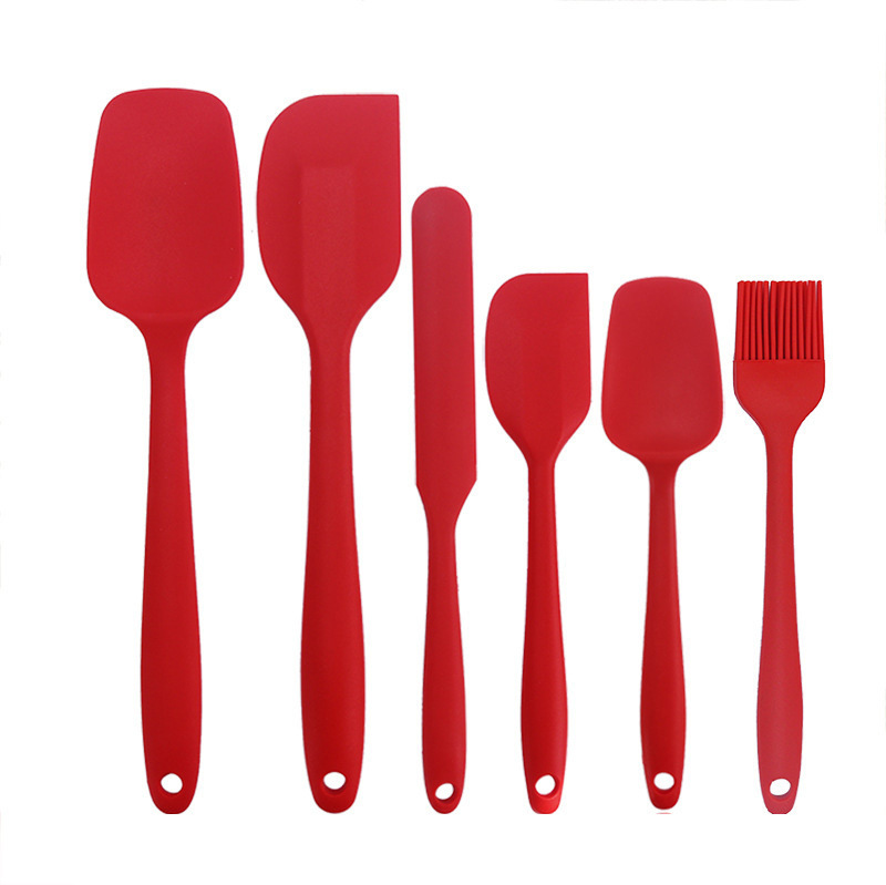 Silicone Kitchen Utensils 6-piece scraper oil brush barbecue all-inclusive silicone kitchen supplies 6-Piece Baking Tools set
