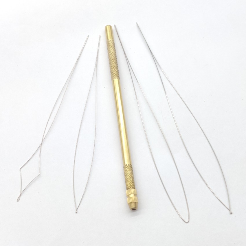 Инструменты для наращивания волос с 4 головками, медная ручка, устройство для нанизывания