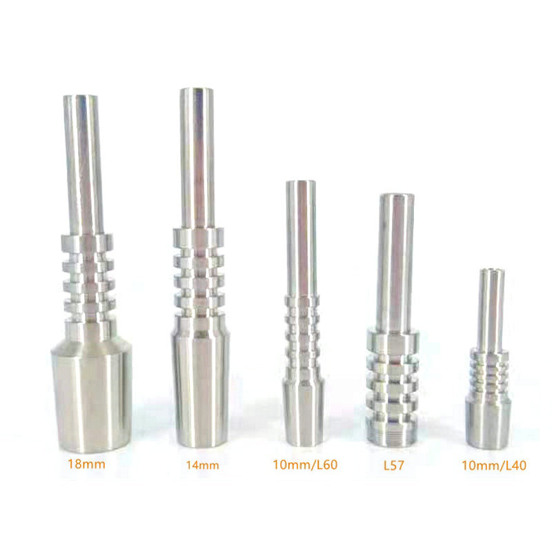 Spot wholesale small 10mm titanium smoke nail medium 14mm titanium pipe titanium smoking set color titanium smoke nail
