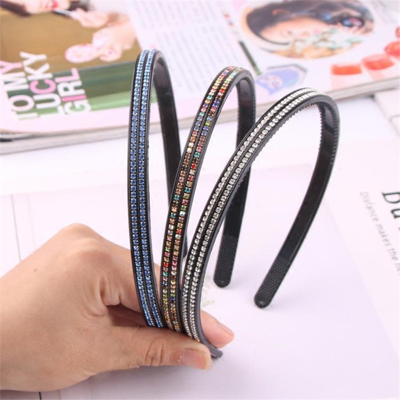 Popular Versatile Hairband, Thin Style, Forest Girl Lady Toothed Hairband, Female Face Wash, Korean Sparkling Rhinestone Headband