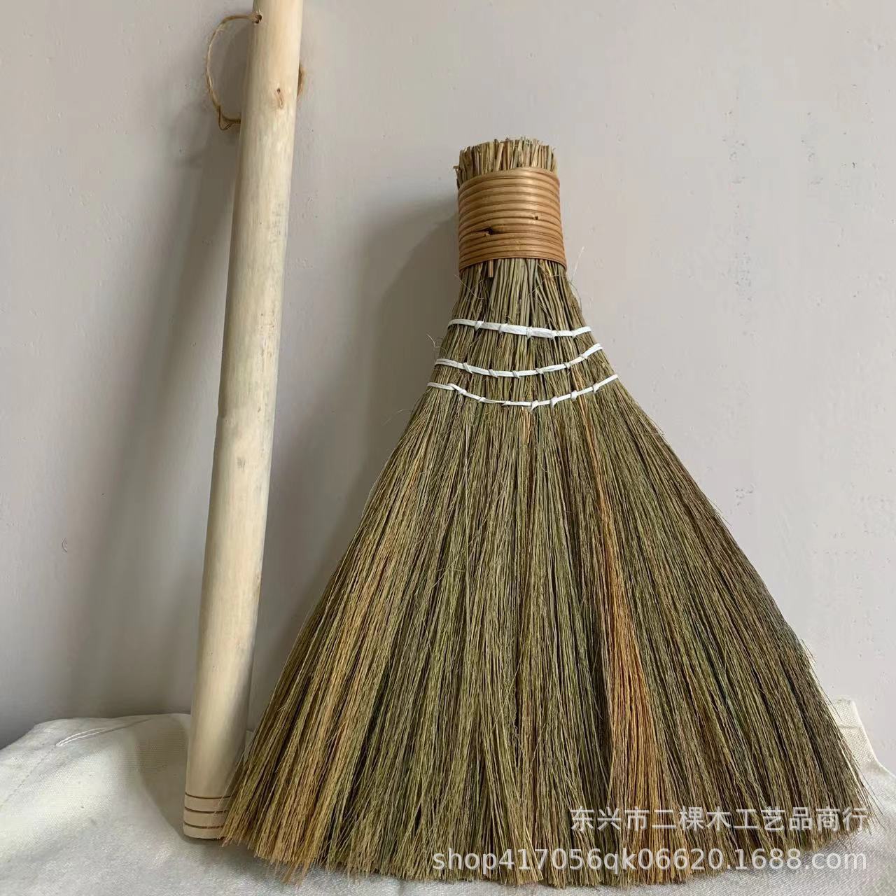 Ручная работа из мискантуса, съемная метла, деревенская метла для дома
