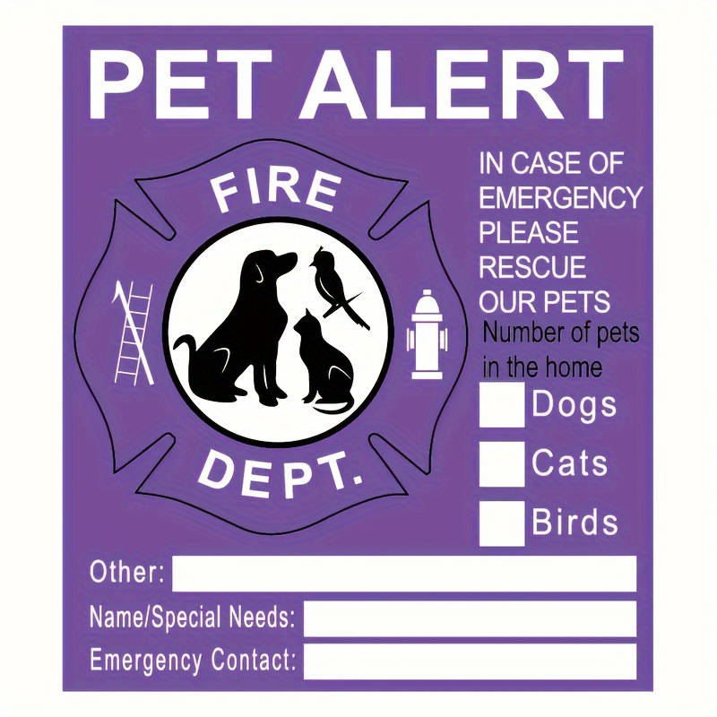 Amazon's Hottest Pet Fire Warning Stickers Waterproof Safety Alarm Dog and Cat Rescue Stickers Window Stickers