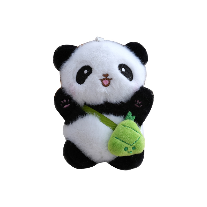 New Fruit Panda Pendant Arcade Machine Doll Plush Toy Fruit Panda Keychain Pendant Ornaments