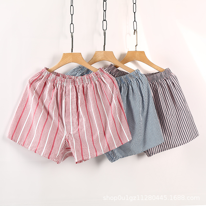 Arrot Pants Men's Cotton Plus Size Boxer Underwear Middle-aged and Elderly Loose Home Pajama Pants Youth Short Pants