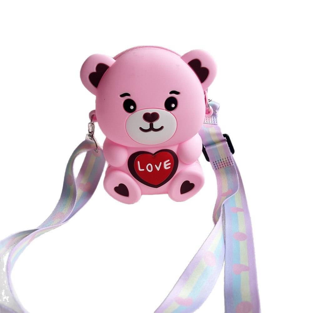 Popular Cartoon Coin Purse Children's Doll Bag Silicone Coin Purse Baby Crossbody Bag Storage Bag Factory Direct Sale