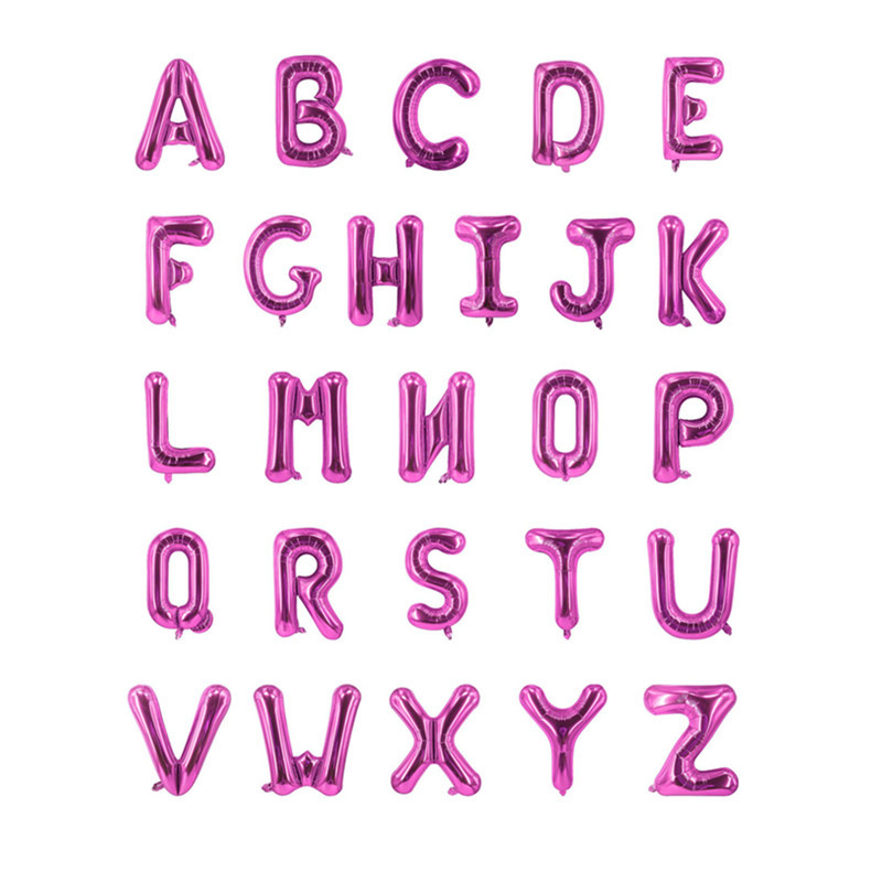 Imitation and Beautiful Thin Version 16inch Red Letter Aluminum Foil Balloon Rose Red Wedding Decoration Aluminum Film Balloon Wholesale