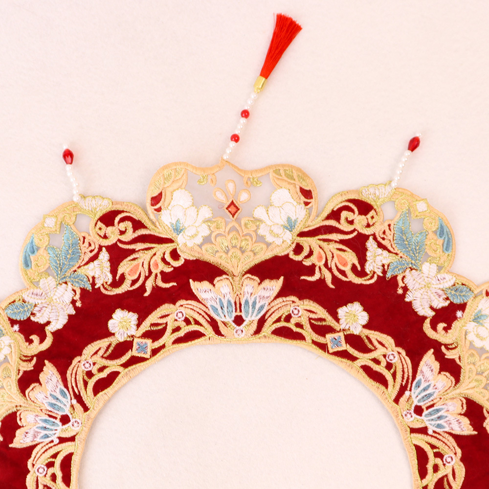 Hanfu Cloud Shoulder Adult and Children's Fake Collar Chinese Style Shawl Tang Suit Embroidery Ancient Style Tassel Accessory Waistcoat