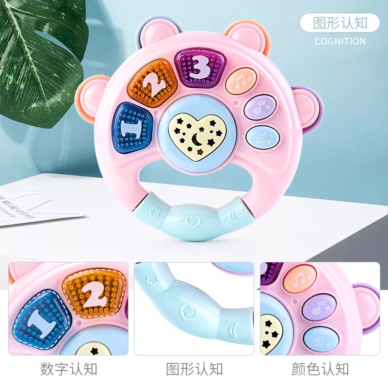Baby Toys 0 to 3 Months Old 1 Hand Rattle Head up Grasping Training Sand Hammer Newborn Puzzle Early Education Three 6 Baby