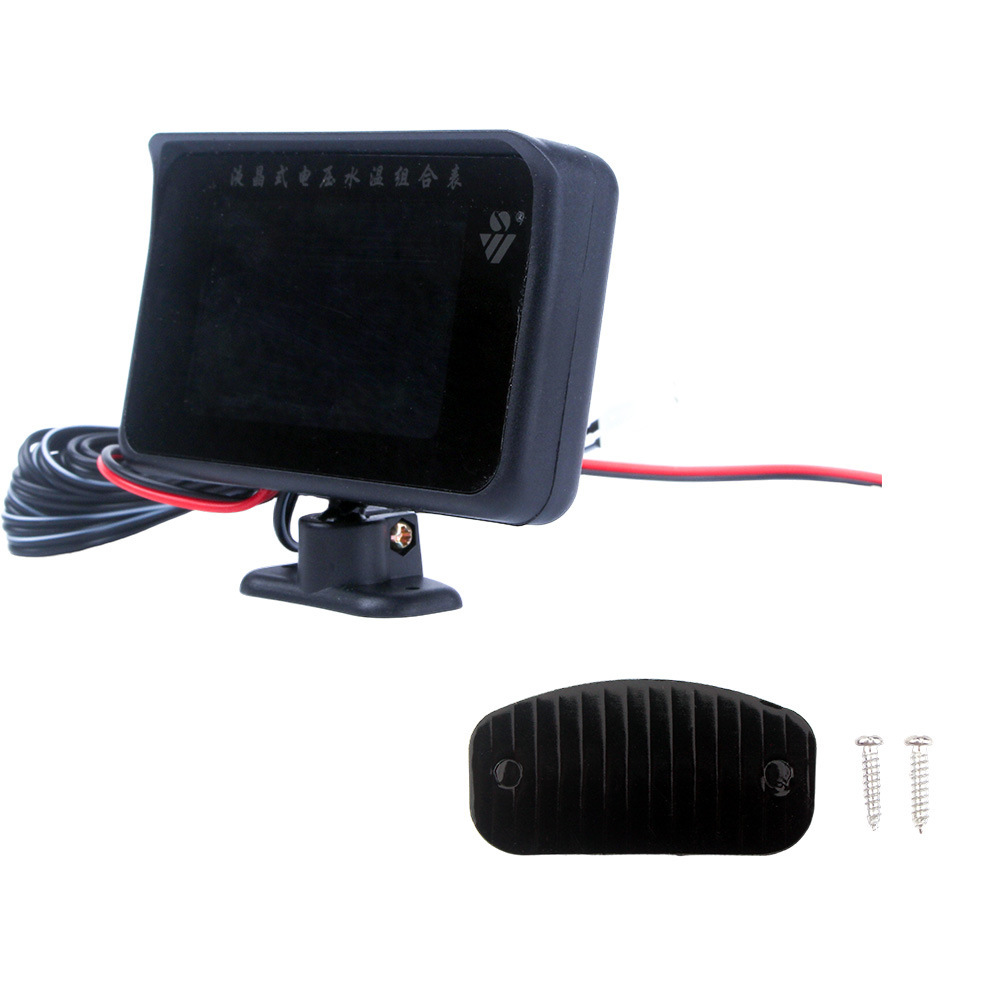 12V24V Car Modified Lcd Water Temperature Voltage Combination Meter Alarm High Precision Digital Water Temperature Meter