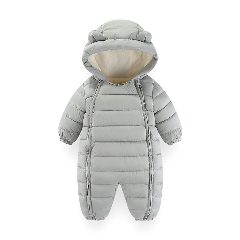 Newborn Hug Winter New Baby Climbing Clothes fleece-lined Thickened Hare Clothes Baby Jumpsuit for Going Out suit
