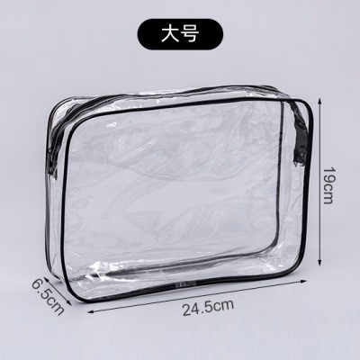 Transparent Cosmetic Bag, Toiletry Bag, Waterproof Black Women's Portable Bath Bag, Bath Bag, Bath Bag, Pvc Storage Bag