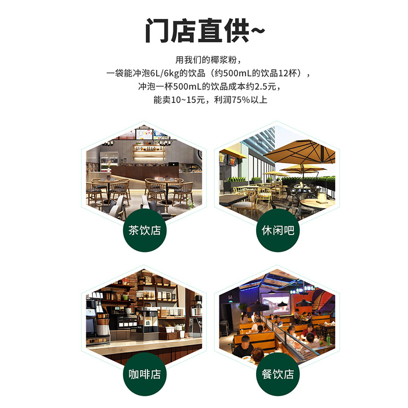 Nanguo 500g Puree Coconut Powder Catering Baking Ingredients Commercial Packaging Hainan Coconut Milk Coconut Milk Powder