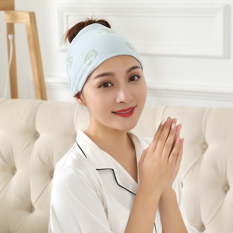 Factory wholesale 2023 new moon cap breathable cotton printed maternity maternity cap postpartum moon scarf