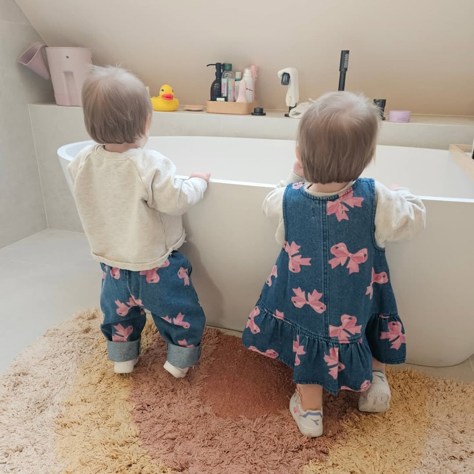 in stock 25 Spring and Summer New KS Same Style Children's Wear Lemon Denim Jacket Strap Shorts Bow Vest Skirt Trousers