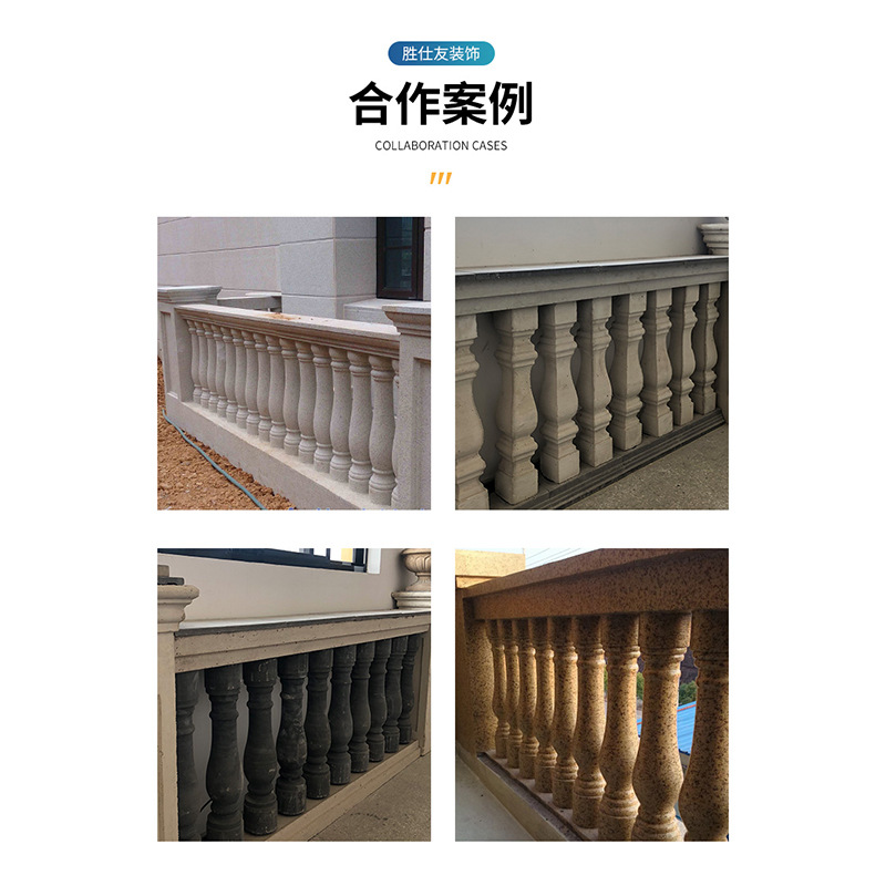 GRC bottle gourd Roman column European style villa building high quality corrosion resistant relief component balcony railing