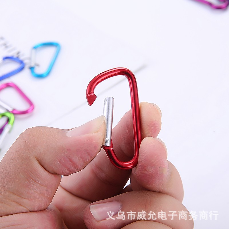 No.5 Mountaineering Buckle Aluminum Alloy D-shaped Hanging Buckle Outdoor Rock Climbing Safety Buckle Spring Hook Luggage Backpack Hook