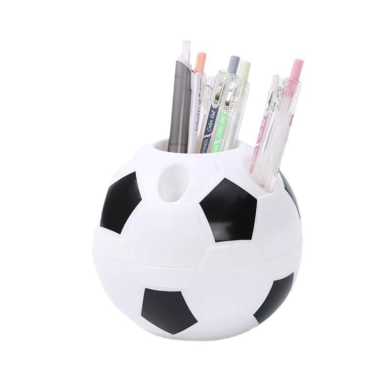 Football Pen Holder Multifunctional Student Office Plastic Pen Holder Football Pen Holder Student Pen Holder Plastic Storage Pen Holder