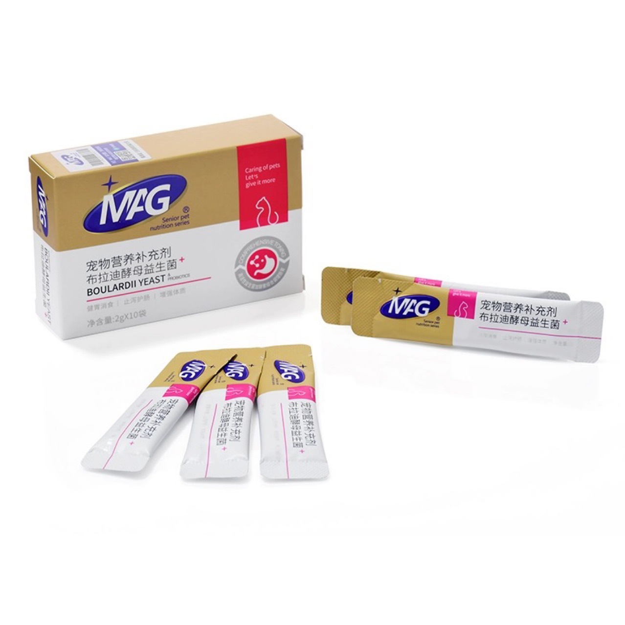 Mag Yeast Probiotics for Pets, Cats and Dogs, Gastrointestinal Tract Diarrhea and Constipation Conditioning