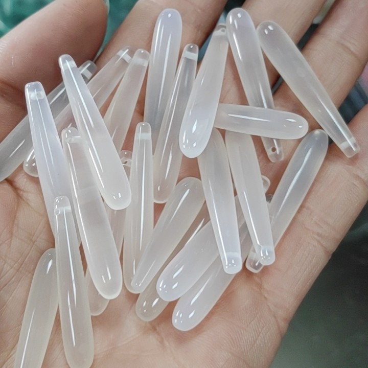 Natural Agate Long Water Drop Antique Style Earring Accessories Horizontal Hole Water Drop Agate Raw Stone DIY Jewelry Hot-Selling Red Agate