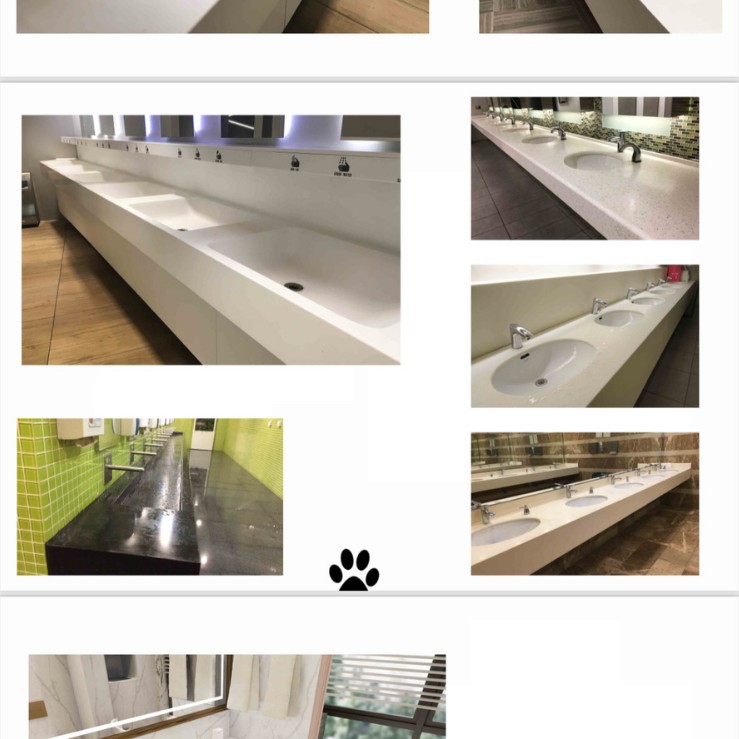 Shopping Mall Company Front Desk Artificial Stone Acrylic Special-Shaped Stone Veneer Integrated Service Desk Reception Desk