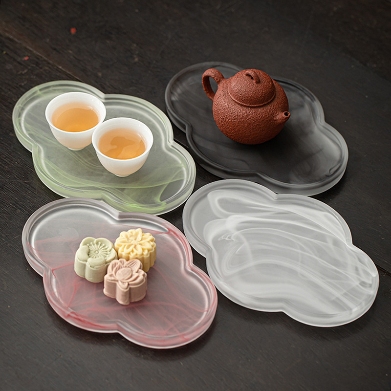 Ретро китайский чайный поднос из цветной глазури, поднос для хранения воды