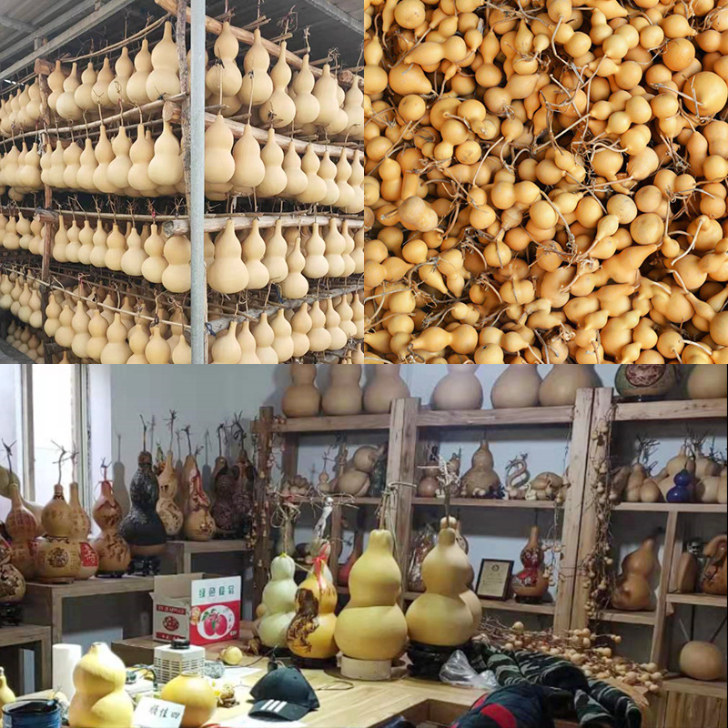 Primary color gourd hand twist small gourd text play feng shui gourd folk craft ornaments gossip painted gourd