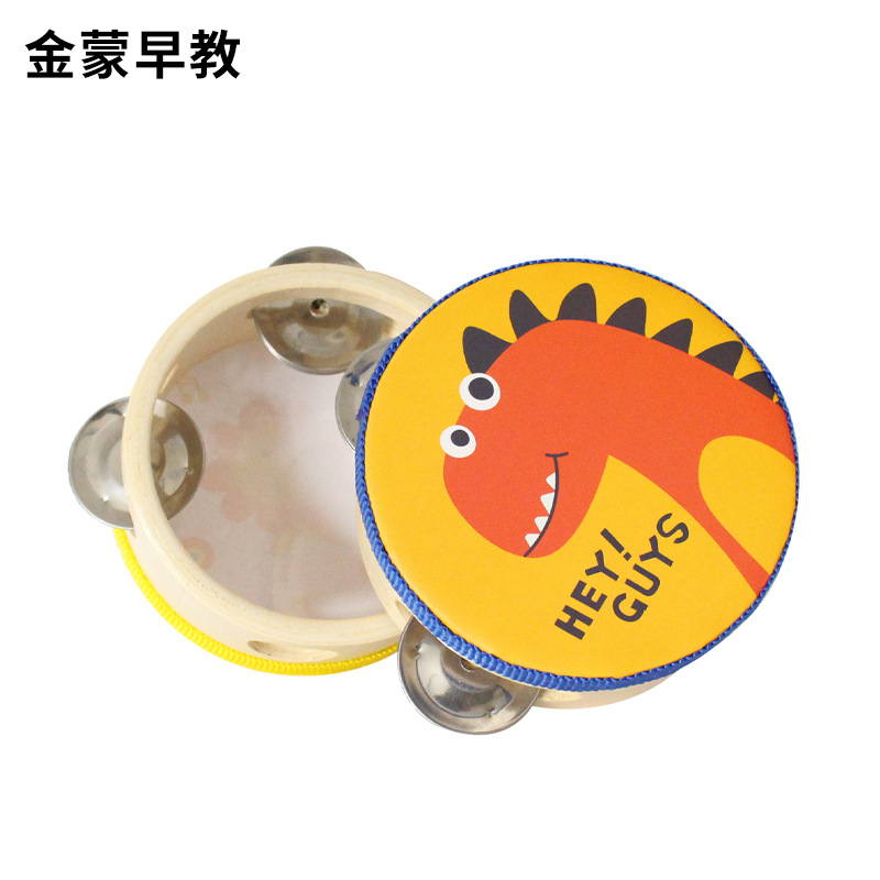 Orff percussion instrument Xinjiang dance kindergarten teaching aids hand clap 4 inch tambourine children's toys 10cm drum