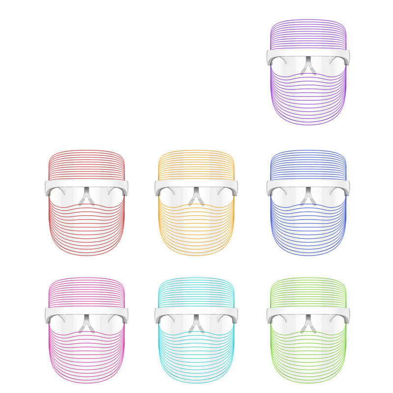 Cross-border charging LED7 color beauty mask red and blue light skin rejuvenation equipment home facial beauty skin rejuvenation mask machine