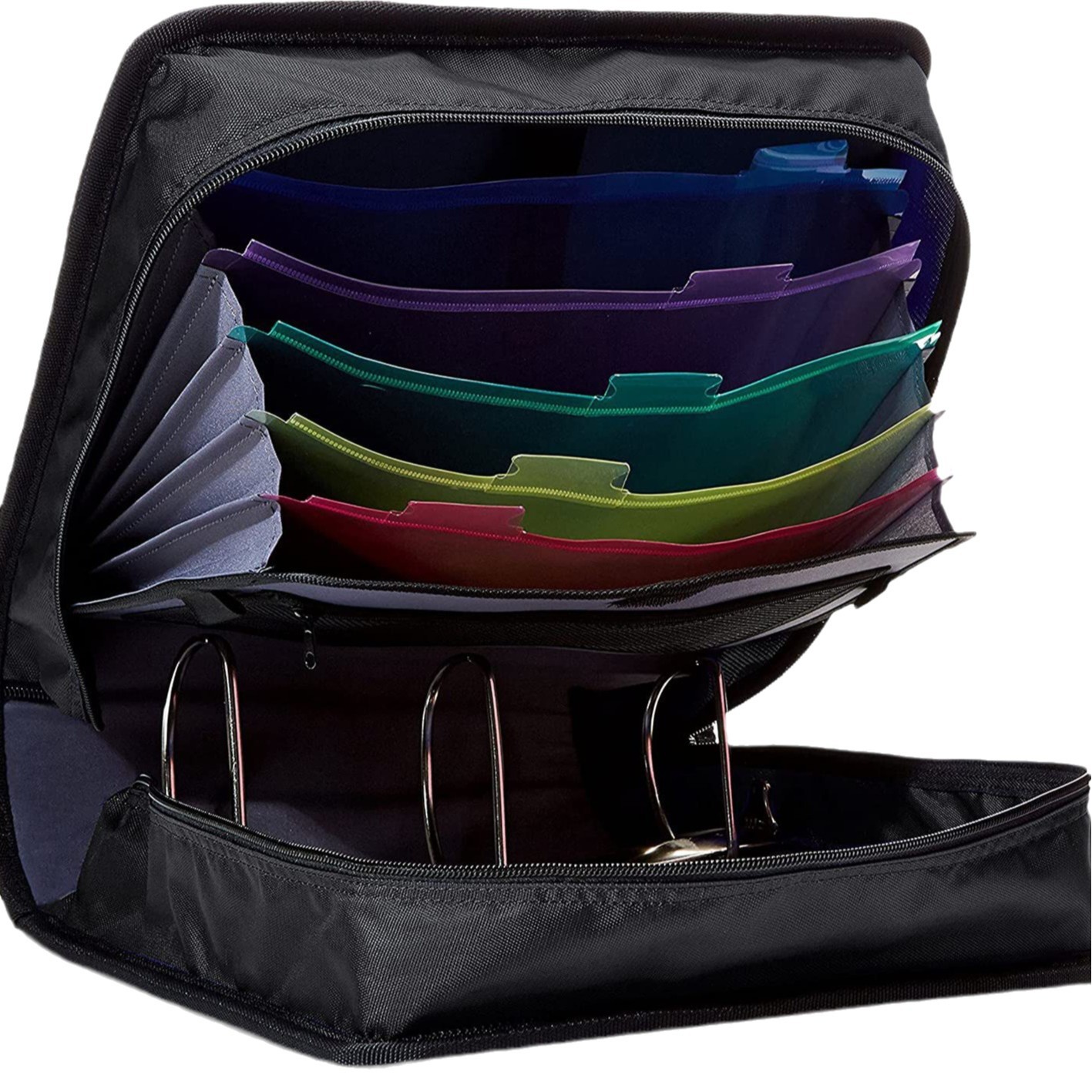 Amazon Office Information Loose-Leaf Storage Folder Student Portable File Backpack Multifunctional Zipper File Bag Customization