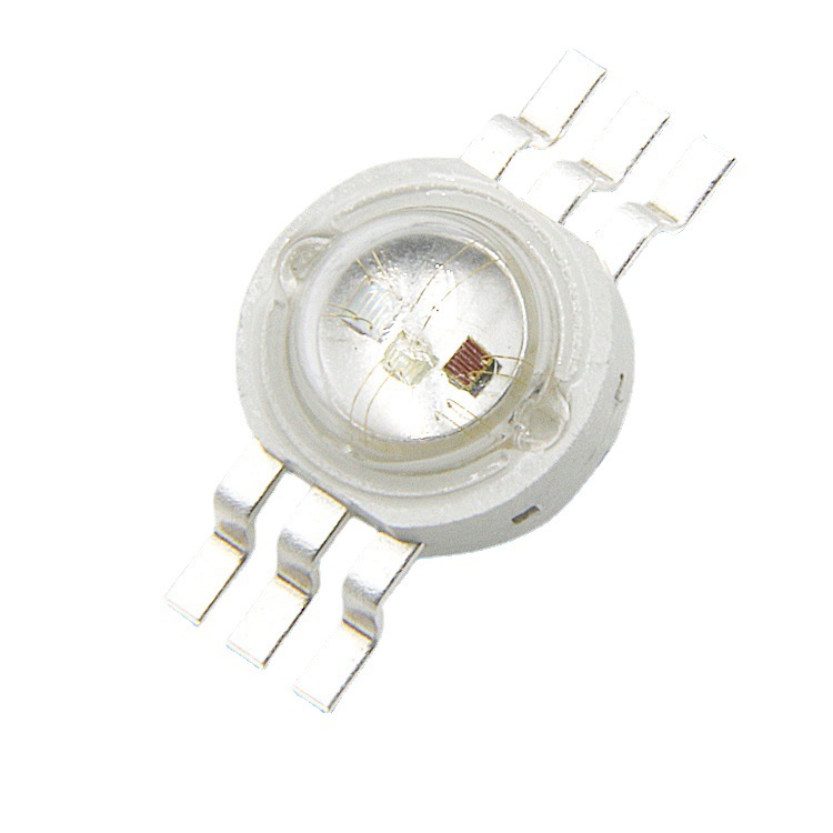 Spot six-legged three-in-one full-color rgb high-power led lamp beads highlight stage lights 3W imitation lumens rgb lamp beads