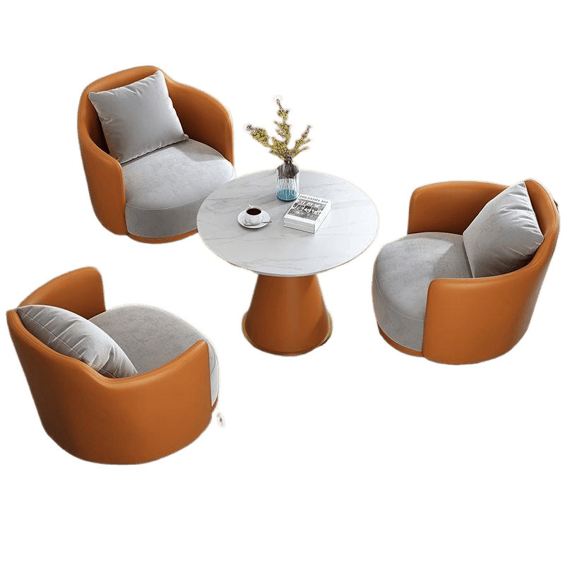 Simple and Light Luxury Single Sofa Coffee Table Combination Leisure Hotel Reception Sales Office Negotiation Table and Chairs Beauty Salon Reception