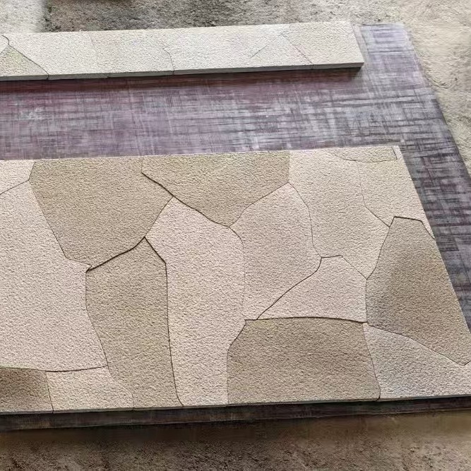 Шаньдун, жесткий желтый песчаник, доска с текстурой личи, бесшовная сплошная стена