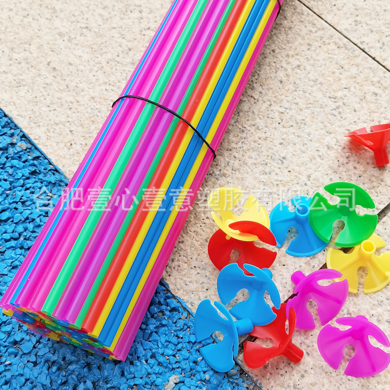 气球托杆厂家透明花店草莓水果花束公仔管子拖头手持棍子场景装饰