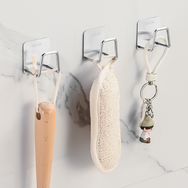 304 stainless steel sponge rack kitchen punch-free pool steel ball rag sponge draining rack storage rack