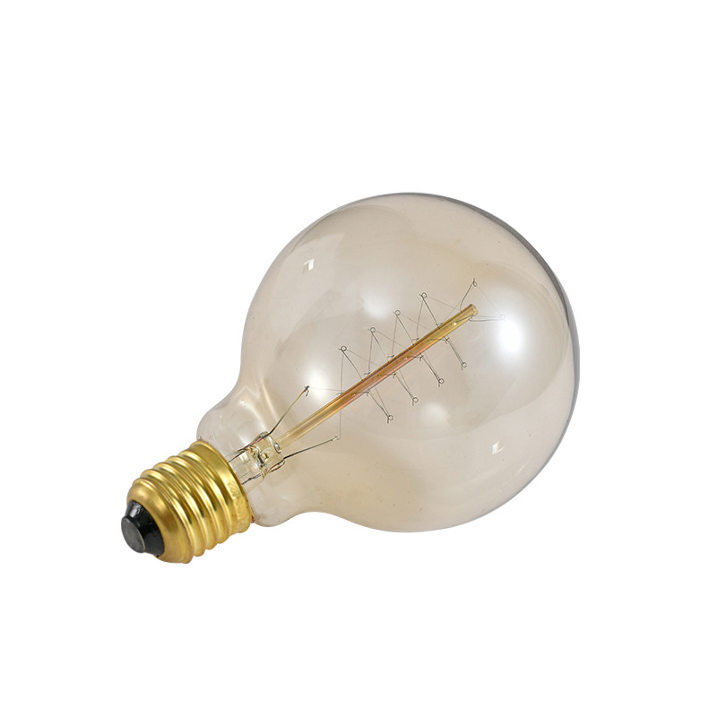 [G95 Wire Wrapped] Edison Retro Dimmable Bulb Creative American Industrial Style Bar Medium Round Bulb