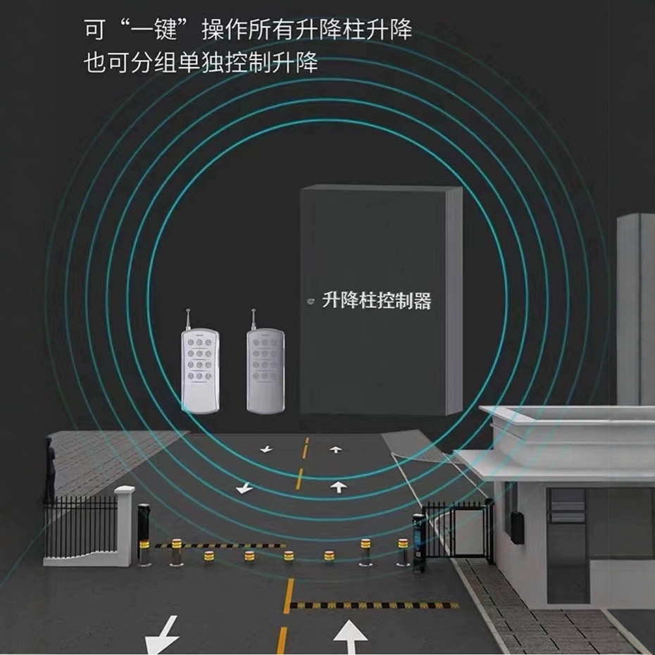 Jiechen Fully Automatic Adjustable Column Stainless Steel Hydraulic Adjustable Column School Entrance Safety Anti-Collision Column Factory Direct Sale