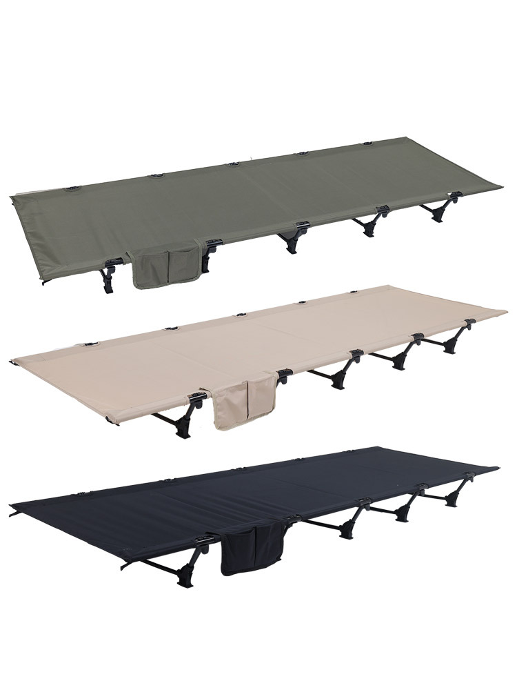 Outdoor aluminum alloy ultra-light camp bed portable camp bed office lunch break bed hospital escort bed self-driving tour