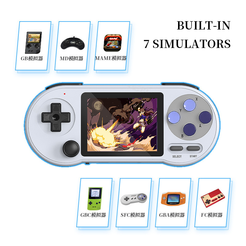 Cross-Border Sf2000 Handheld Game Console Classic Retro Gba Arcade Portable Double Mini Handheld Sf3000