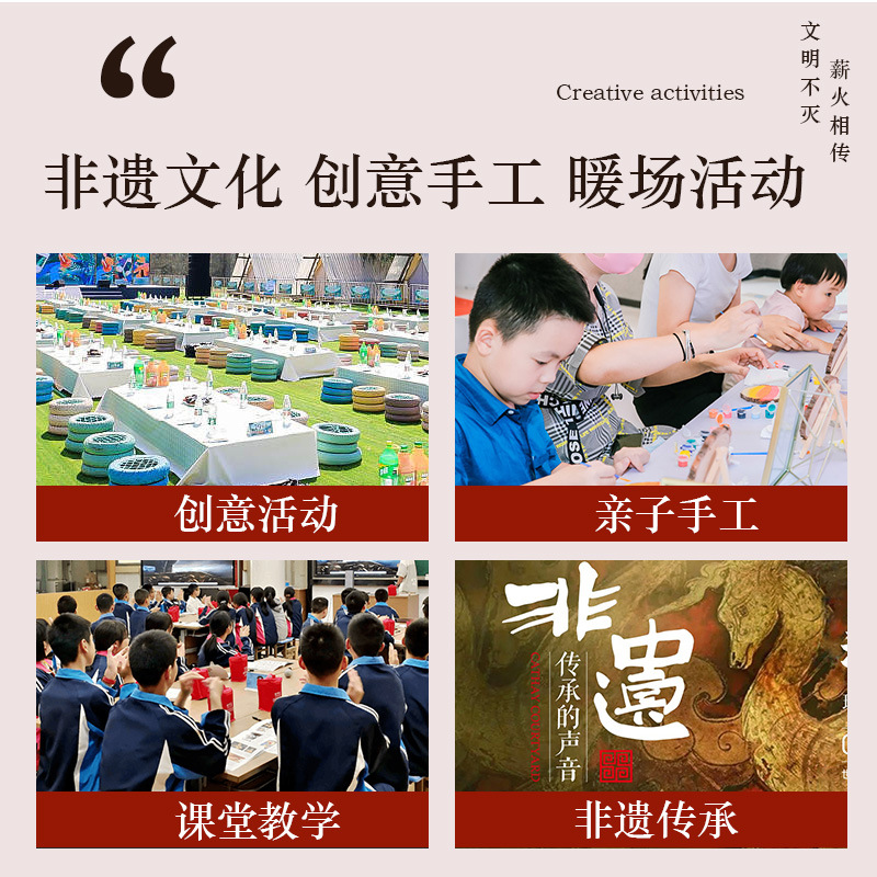 New Year and Spring Festival Handmade Cloisonné Enamel Painting Chinese Style DIY Materials Thousand-Mile Landscape Coaster Handmade Team Building