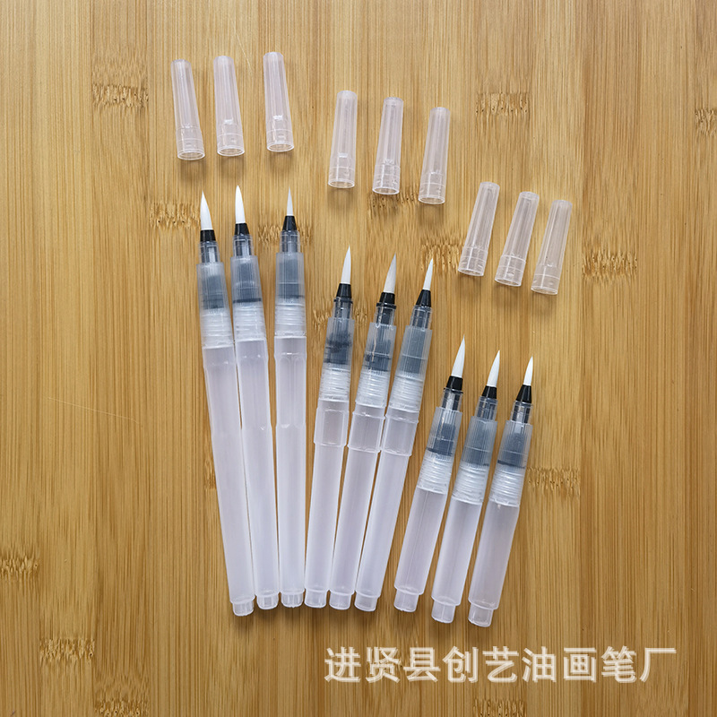 Source in stock fountain pen water storage brush nylon wool watercolor brush solid gouache watercolor paint brush